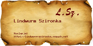 Lindwurm Szironka névjegykártya